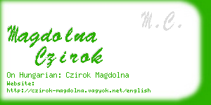 magdolna czirok business card